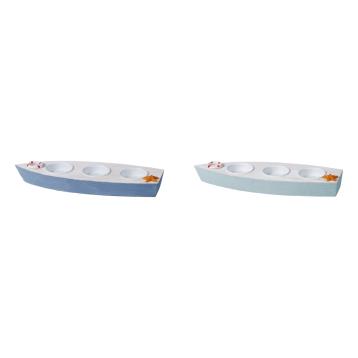 Barca porta tea light da 3 24,5x9xh3 cm linea mare