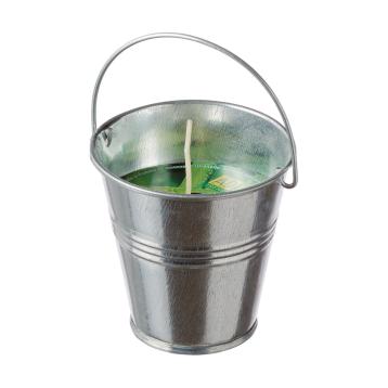 Set 3 candele citronella vetro e ferro diametro 7x7 cm
