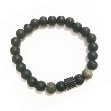 Bracciale pietre con elastico