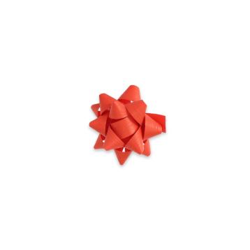 Coccarde adesive fantasia papier rosso 6,5 mm.