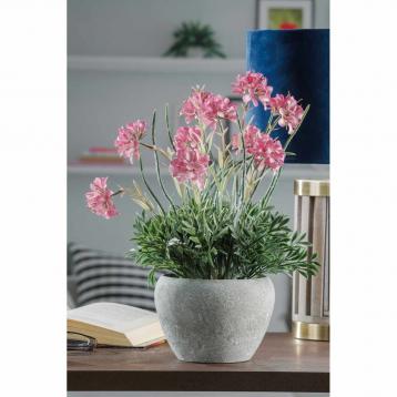 Vaso con fiori per decorazioni d15xh36 cm