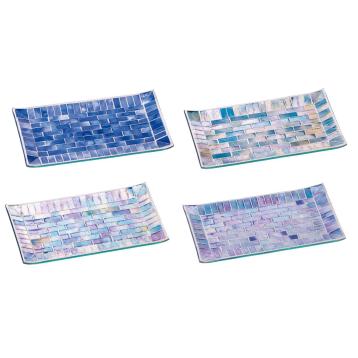 Vassoio con mosaico 24x14 cm