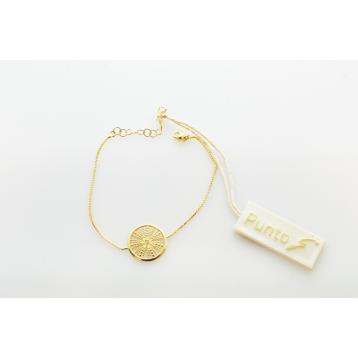 Bracciale riccio in ottone rodiato made in italy
