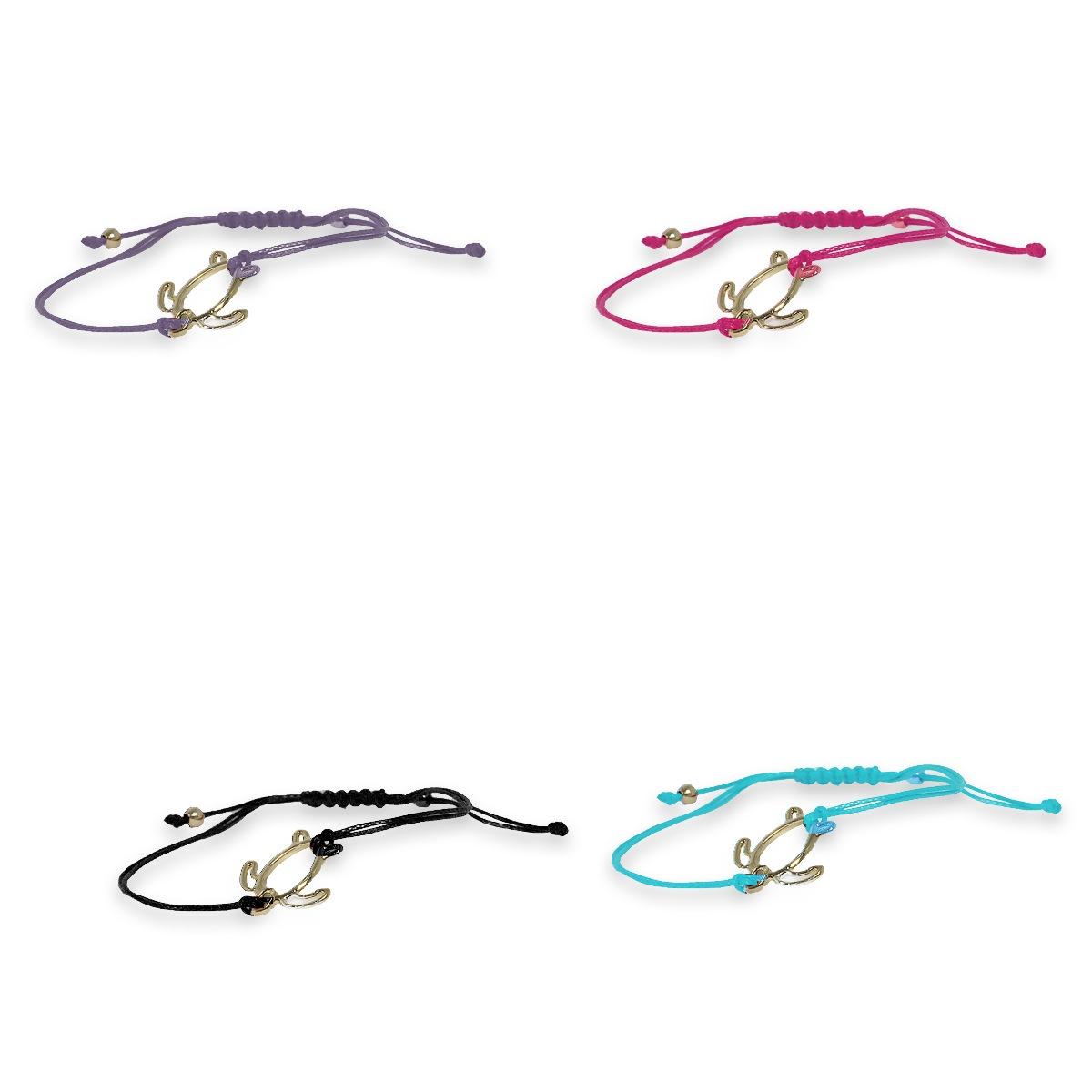 Bracciale tartaruga con filo cerato made in italy
