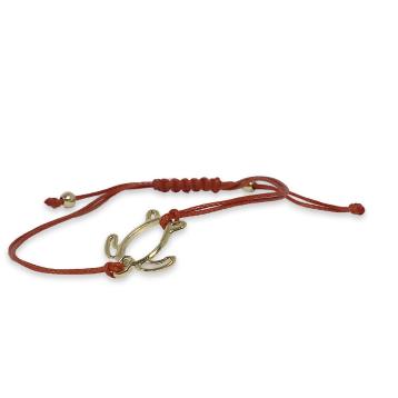 Bracciale tartaruga con filo cerato made in italy