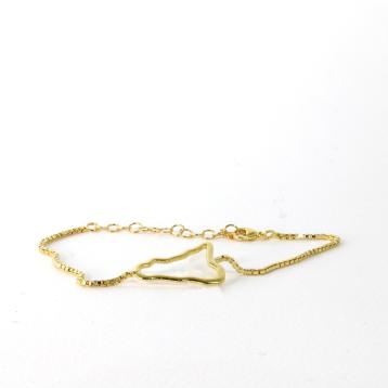 Bracciale sicilia in ottone rodiato made in italy