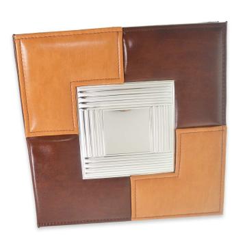 Album in pelle 30x30 con placca in argento
