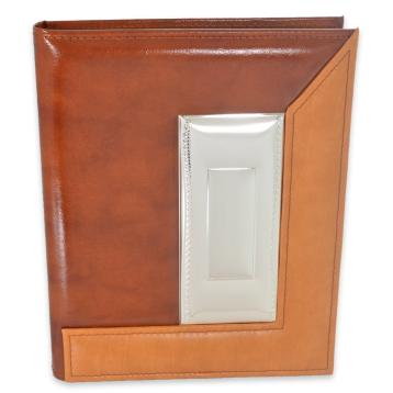 Album in pelle 25x30 con placca in argento