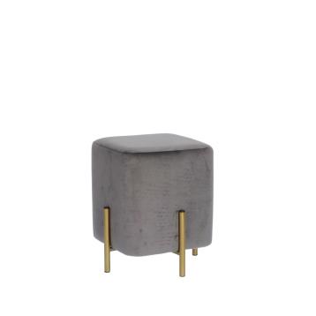 Pouf in velluto nil antracite 30x30xh.36 cm