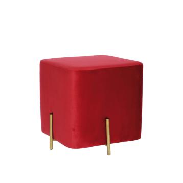 Pouf in velluto alin bordo' 44x44xh.44 cm