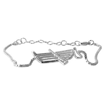 Bracciale barca in ottone rodiato Made in Italy