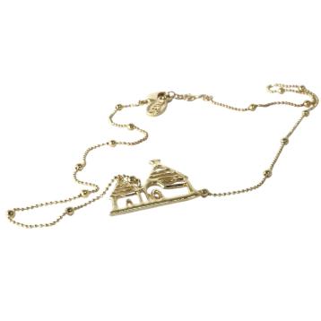 Collana trullo in ottone rodiato made in italy