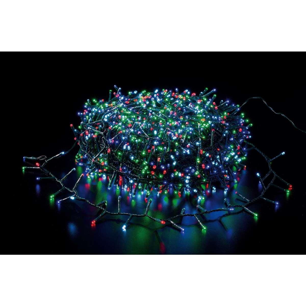 400 minilucciole led colore bianco+multicolor