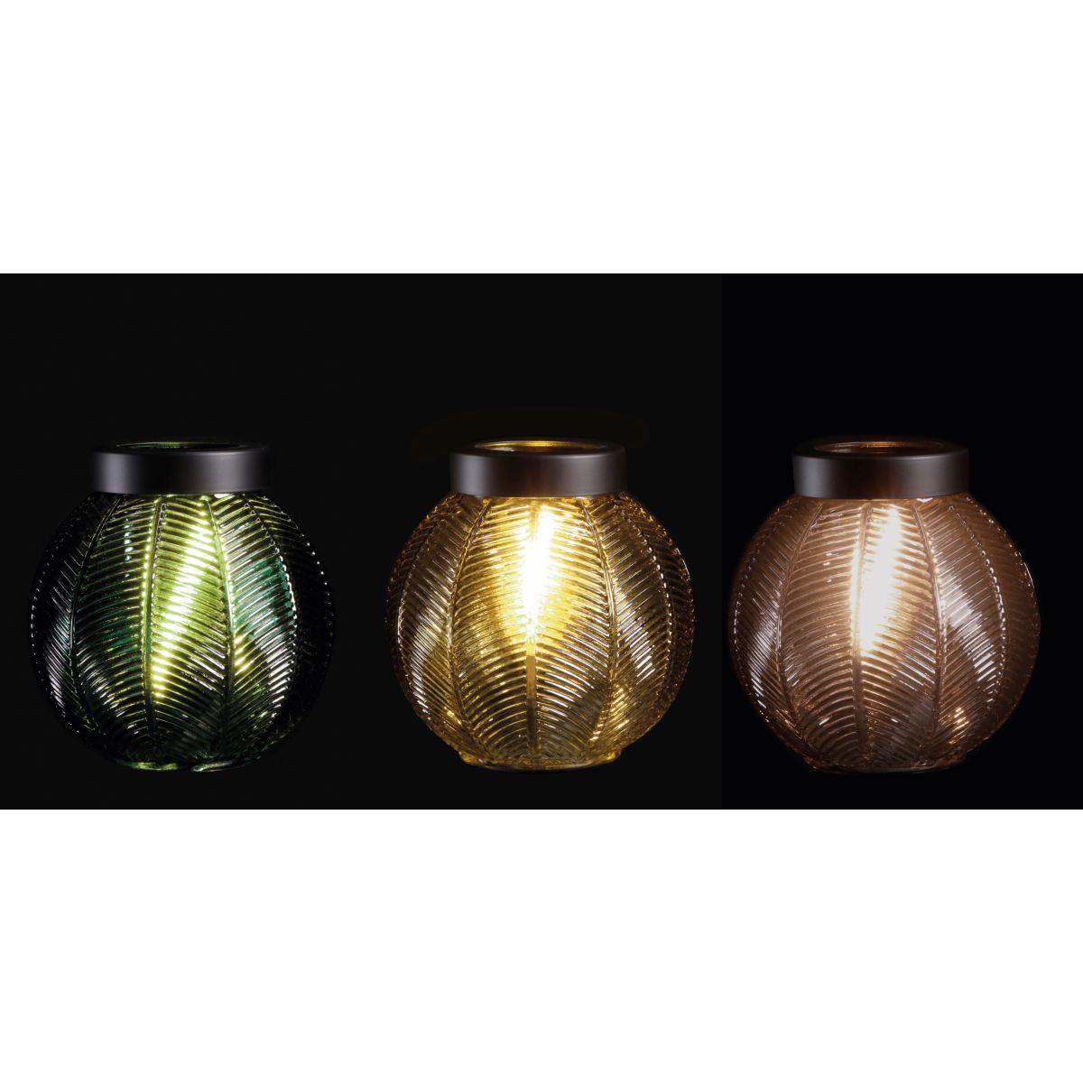 Lanterna vetro e led d.20xh.20 cm