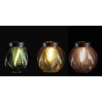 Lanterna vetro e led d.20xh.20 cm