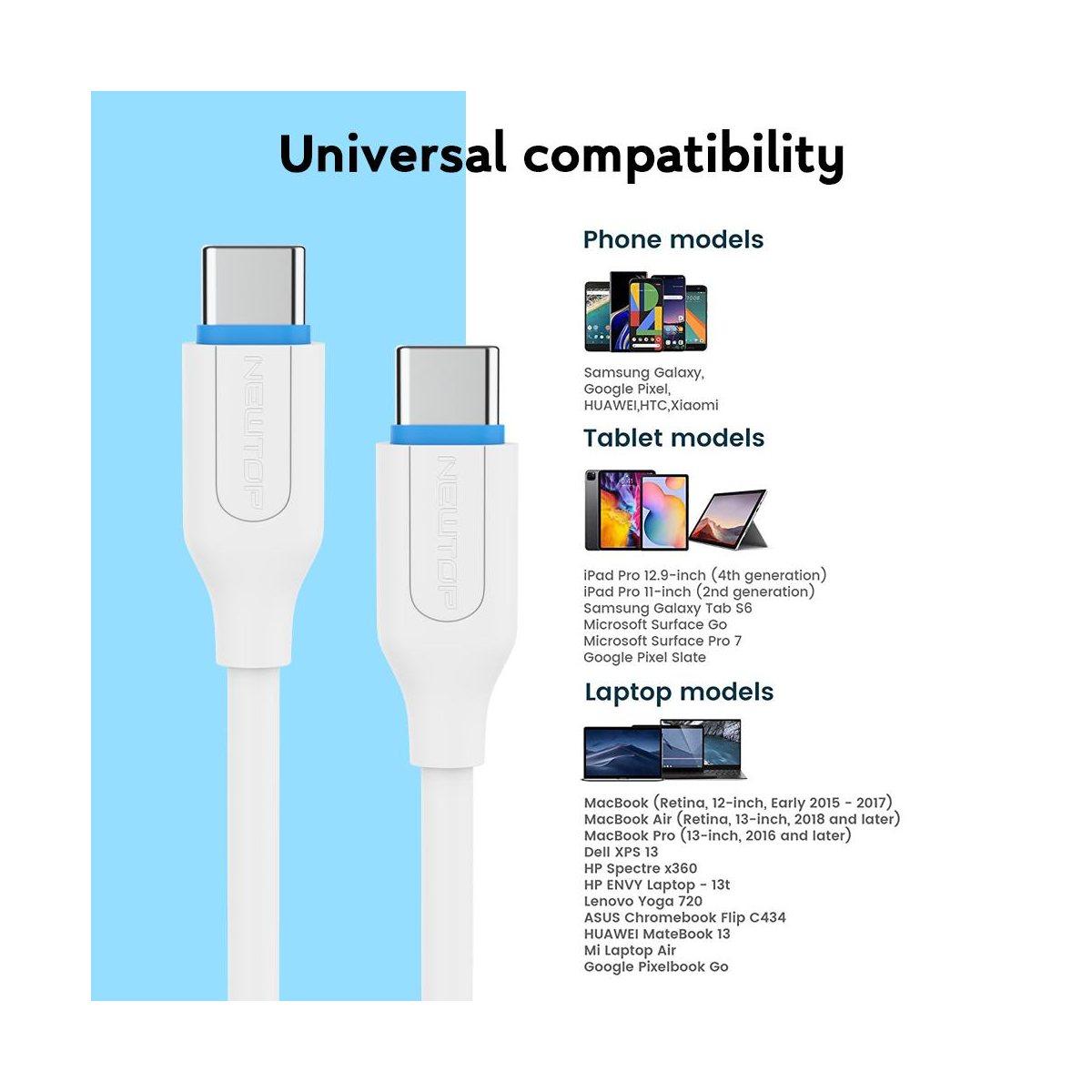 Newtop cu01 cavo 100cm type-c/type-c max 20v/5a