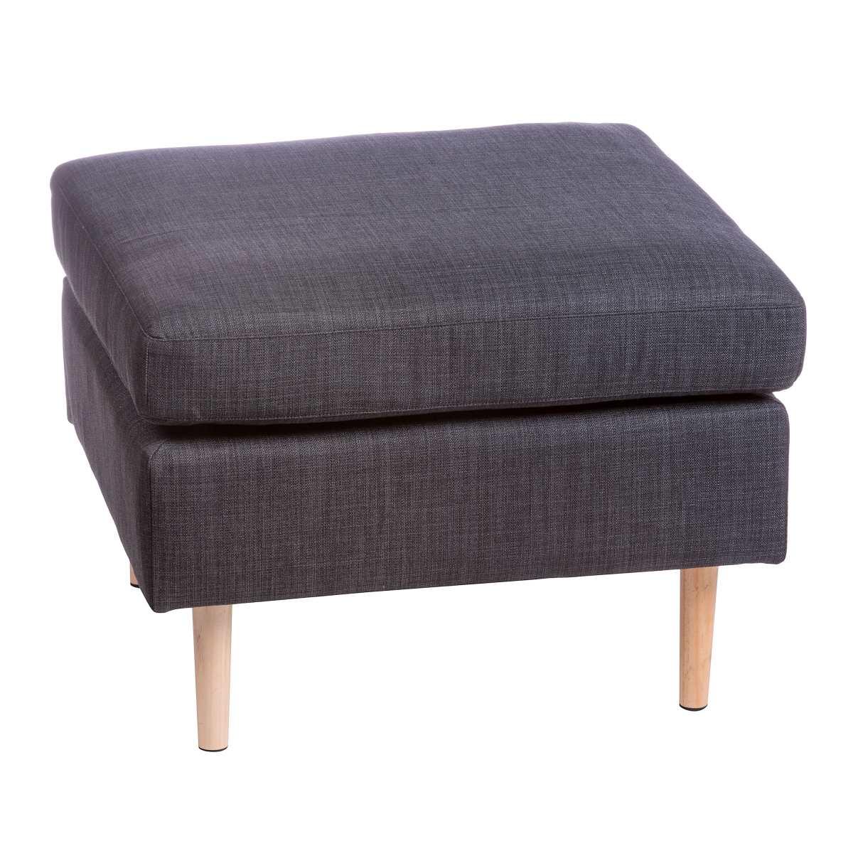 Pouf in tessuto clive grigio 58x58xh42,5 cm