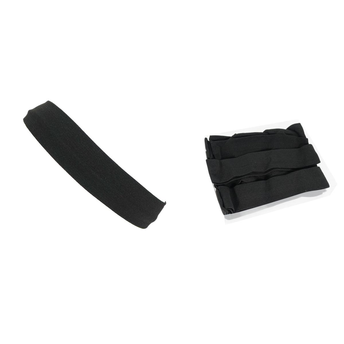 Fascia per capelli nera 4 cm in box da 12 pezzi