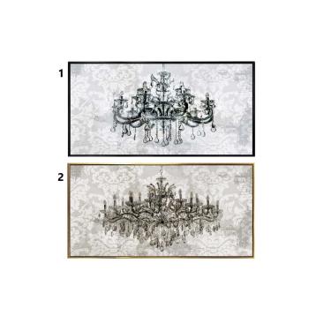 Oleografia su tela con cornice 120x60 cm