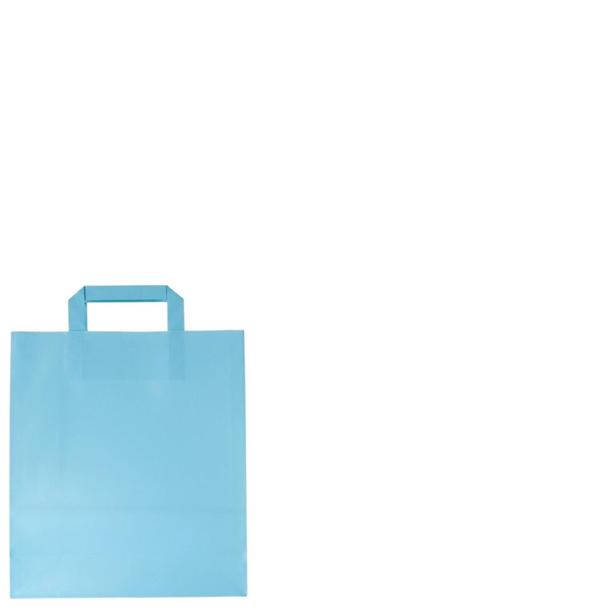 Shopper in carta h.24 x l.18 x p.8 cm colore azzurro