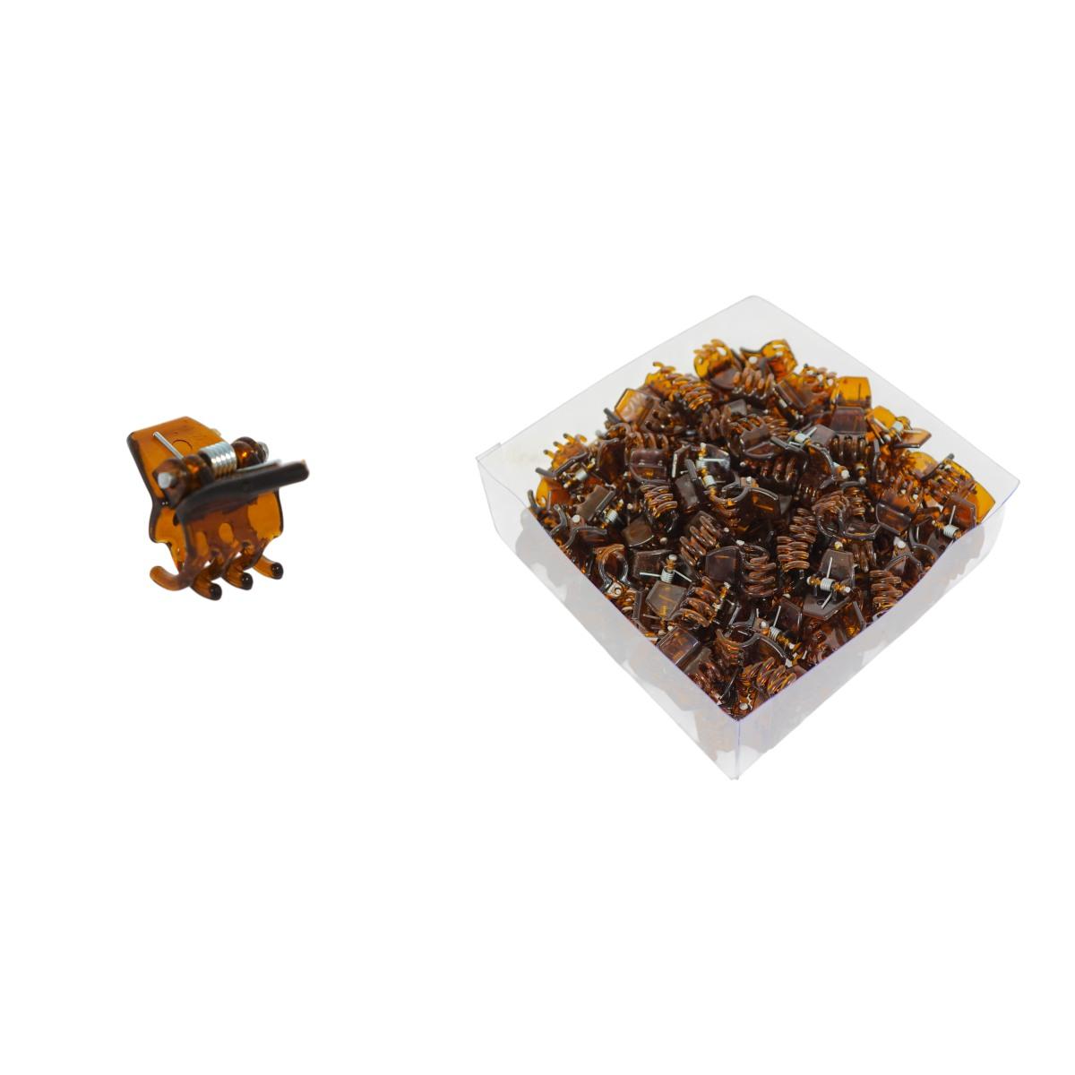 Pinzottino per capelli tartarugato in box da 120 pezzi