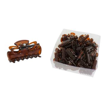 Pinza per capelli tartarugata in box da 48 pezzi