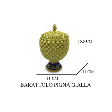 Barattolo pigna 15 cm giallo Giardini Di Marzo