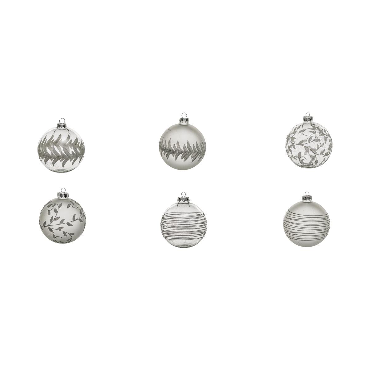 Pallina natalizia trasparente d10 cm