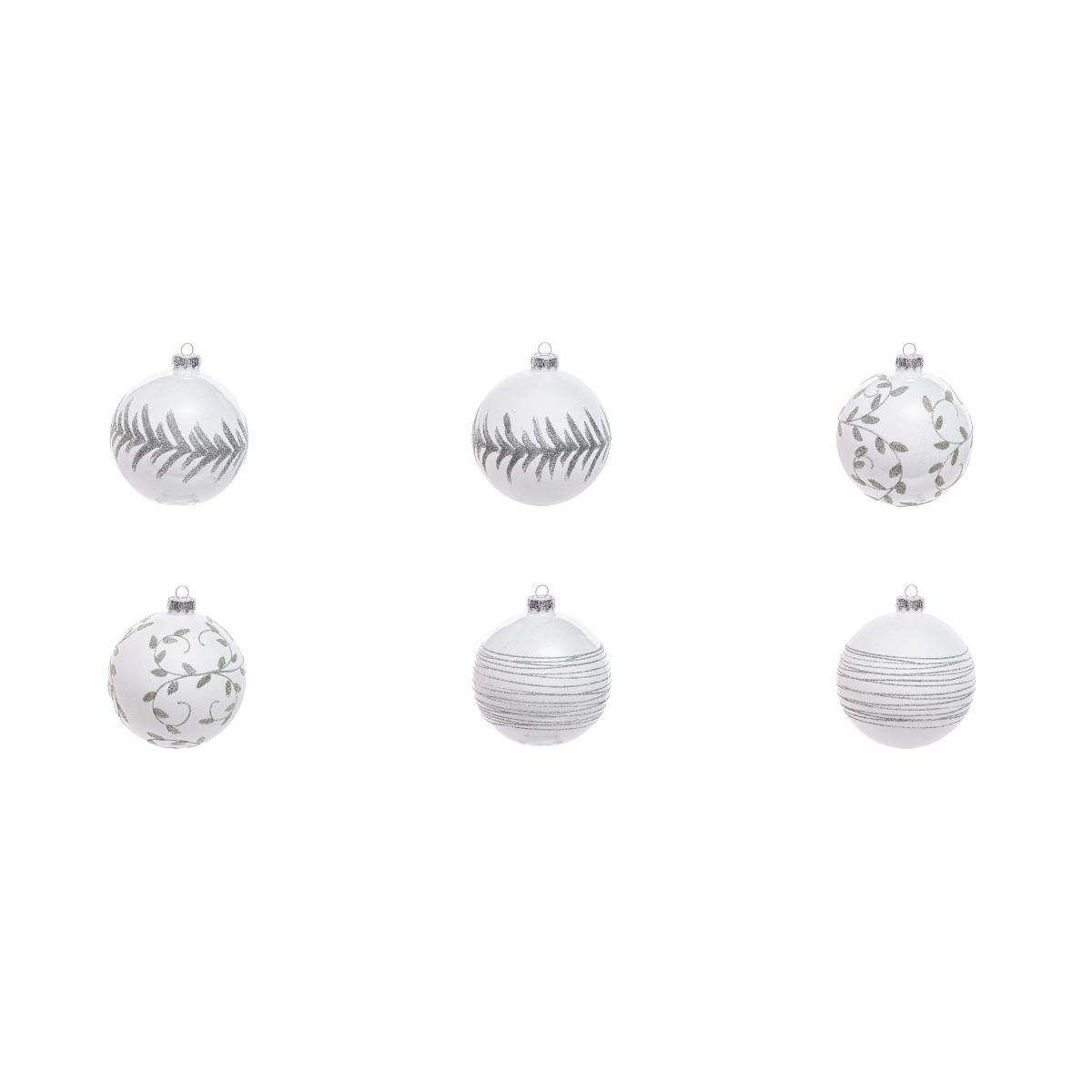 Pallina natalizia bianca d10 cm