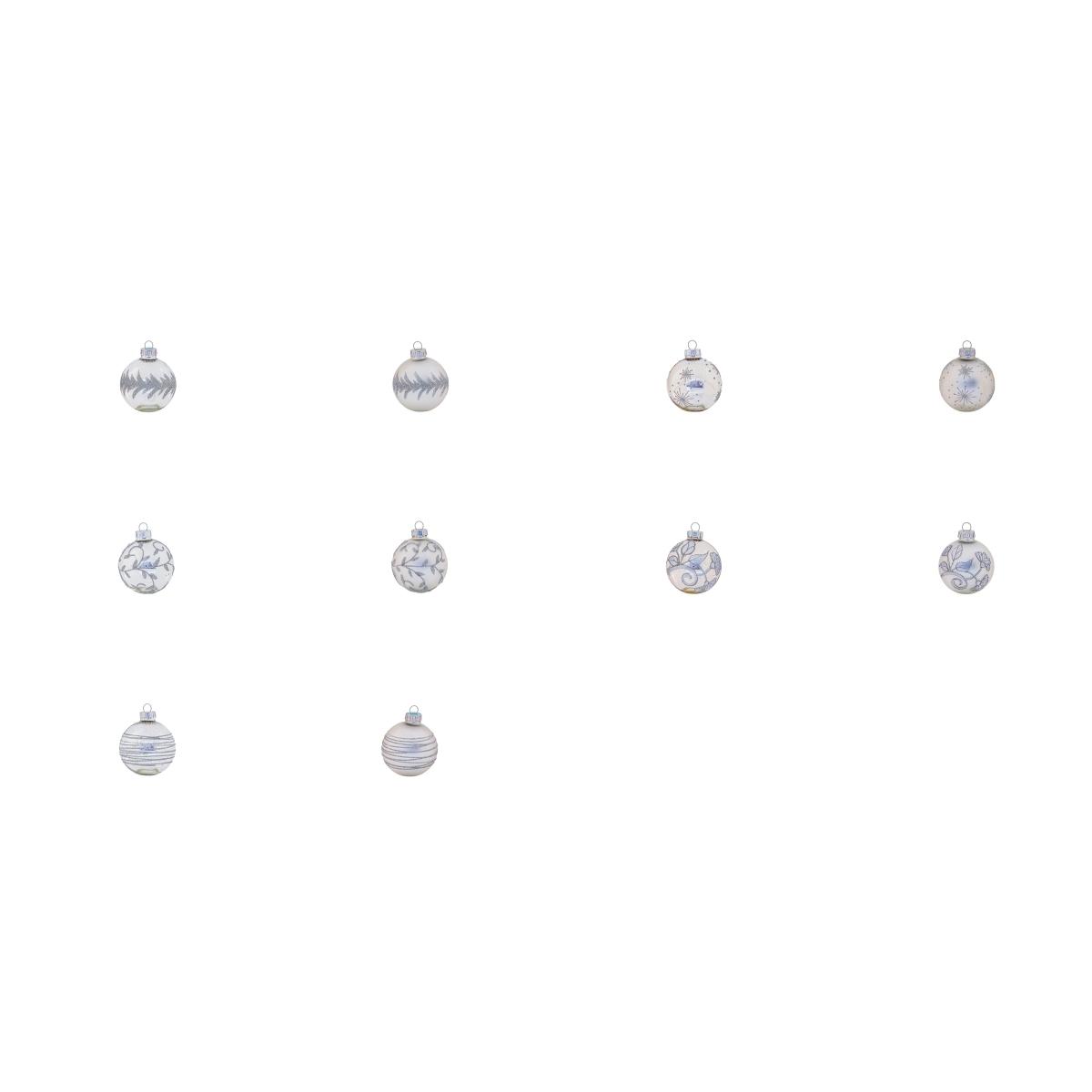 Pallina natalizia argento  d6 cm