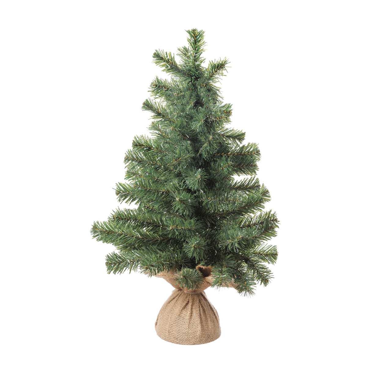 Albero di natale con base in juta d11xh60 cm