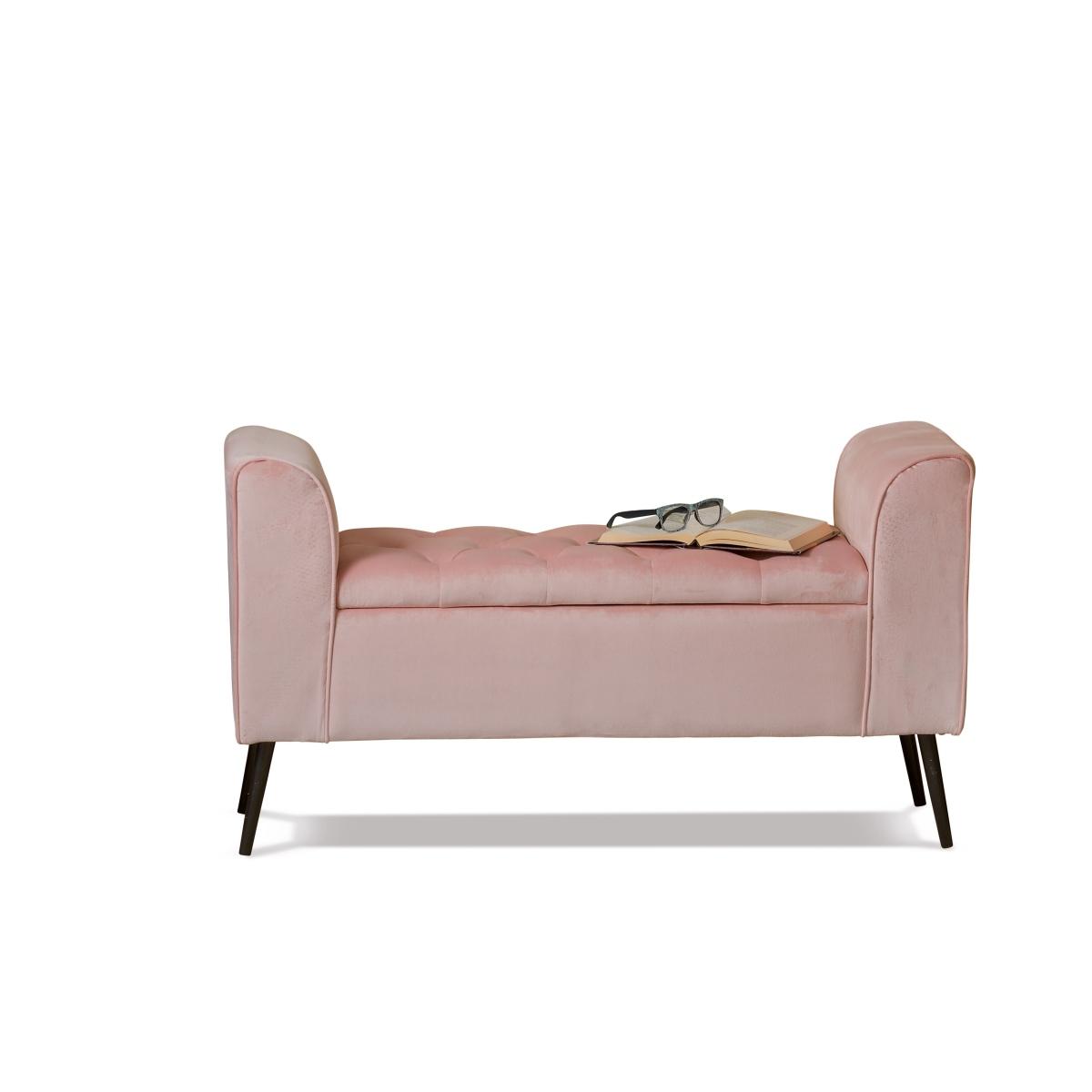 Panca con contenitore zaya rosa 112x40xh60 cm