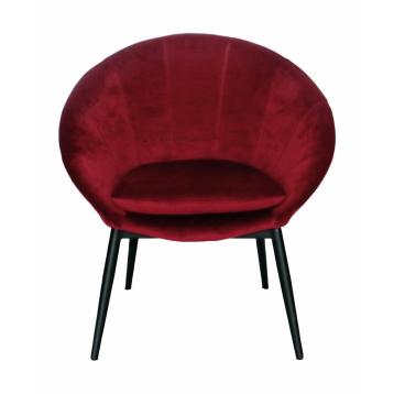 Poltrona in velluto cally bordeaux 62x76xh77 cm