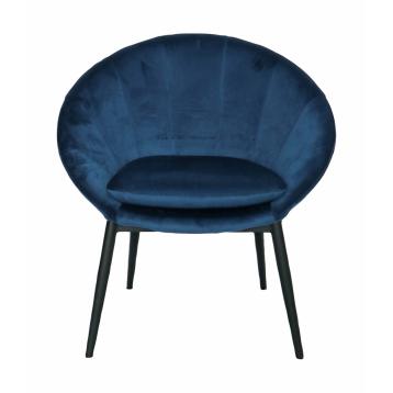Poltrona in velluto cally blu 62x76xh77 cm