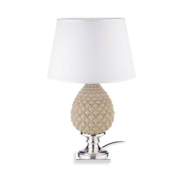 Lampada h53 cm pigna tortora base argento