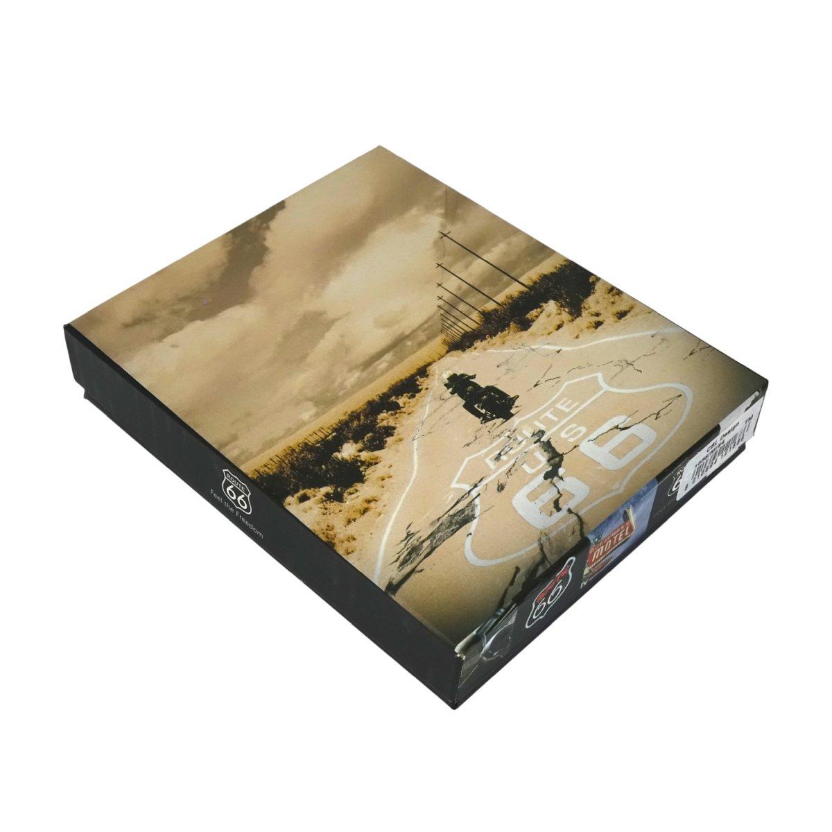 Portafogli uomo in pelle con catena asportabile Route 66