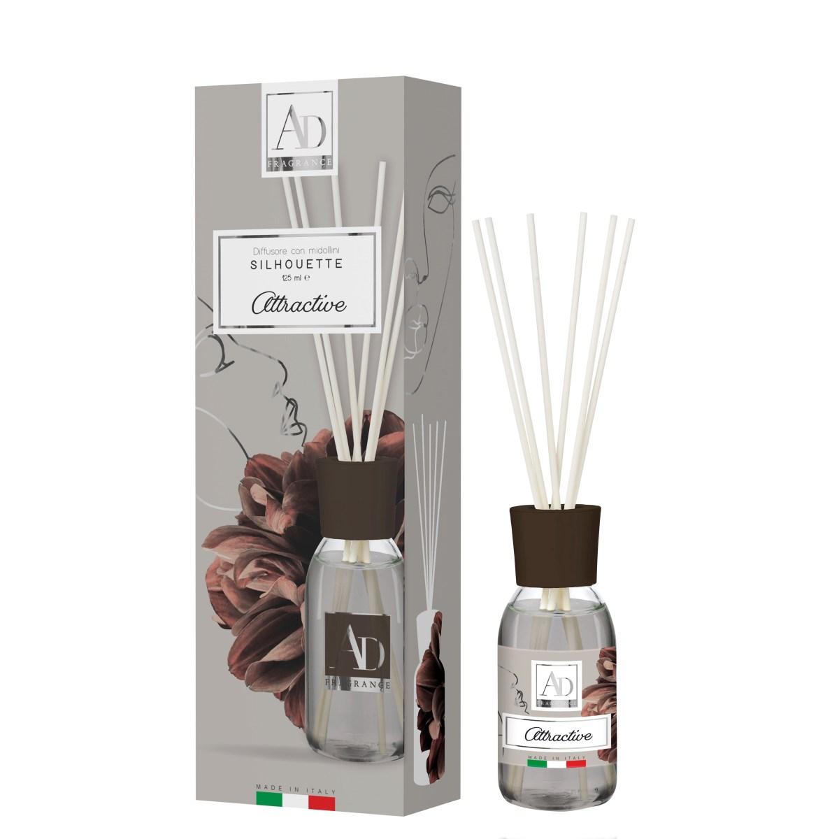 Diffusore di fragranza con midollini silhouette attractive 125ml