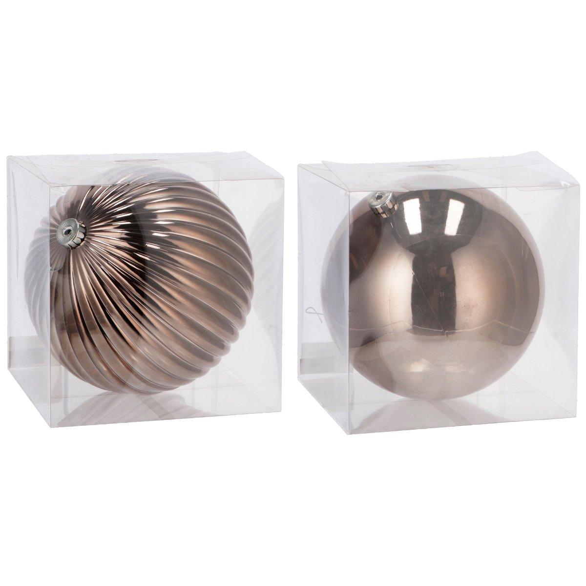 Pallina di natale bronzo in plastica d20 cm