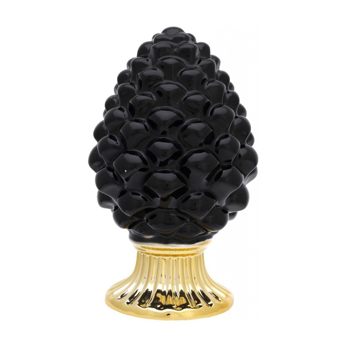 Pigna nera con base oro h. 20