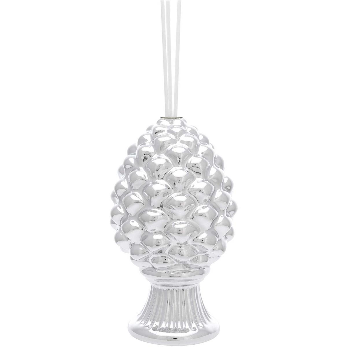 Pigna con diffusore colore argento h10