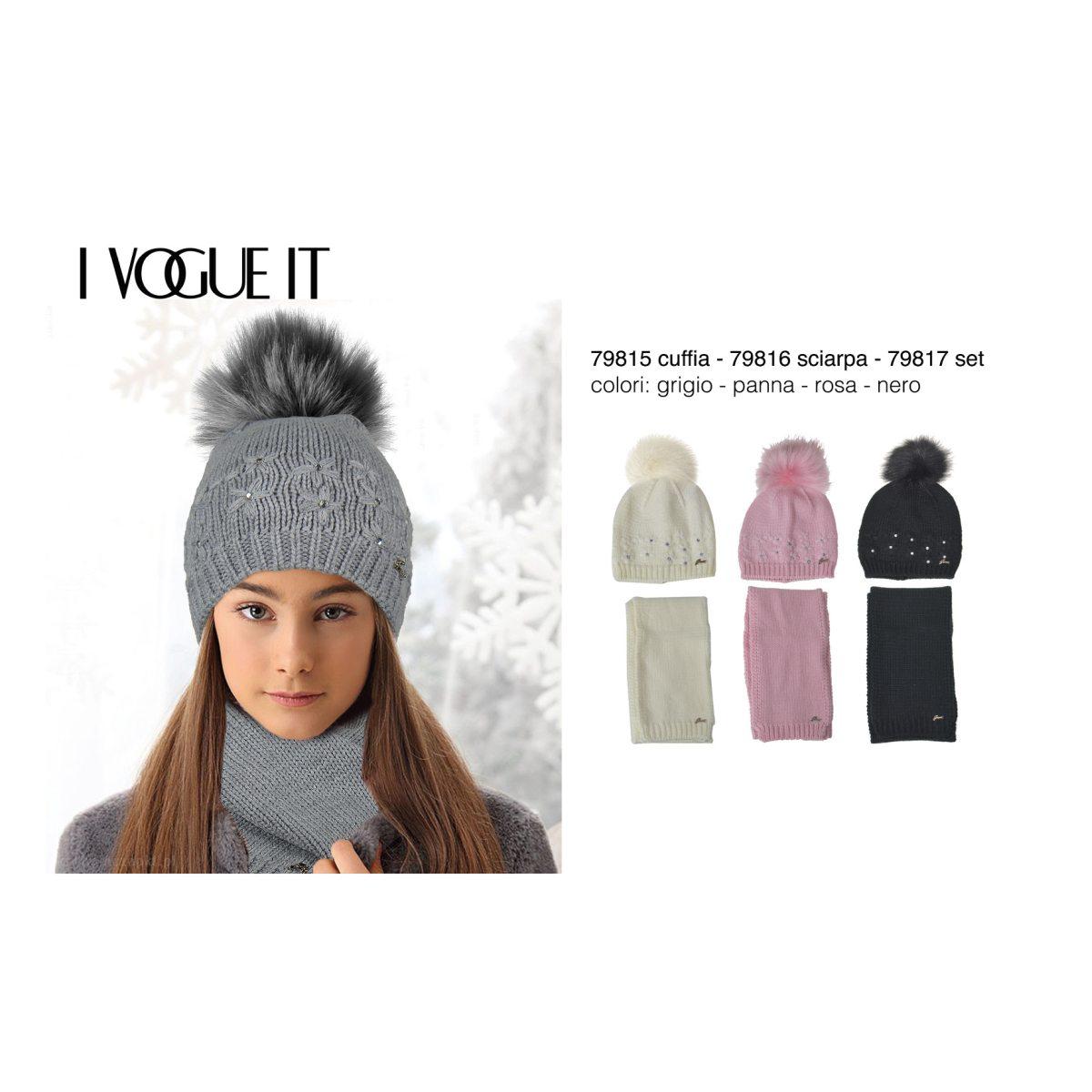 Set bambina sciarpa e berretto vogue italy