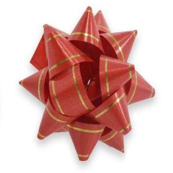 Coccarde adesive fantasia laminato rosso 10 mm.