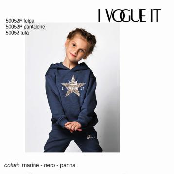 Tuta bimba felpa con cappuccio e pantalone i vogue it