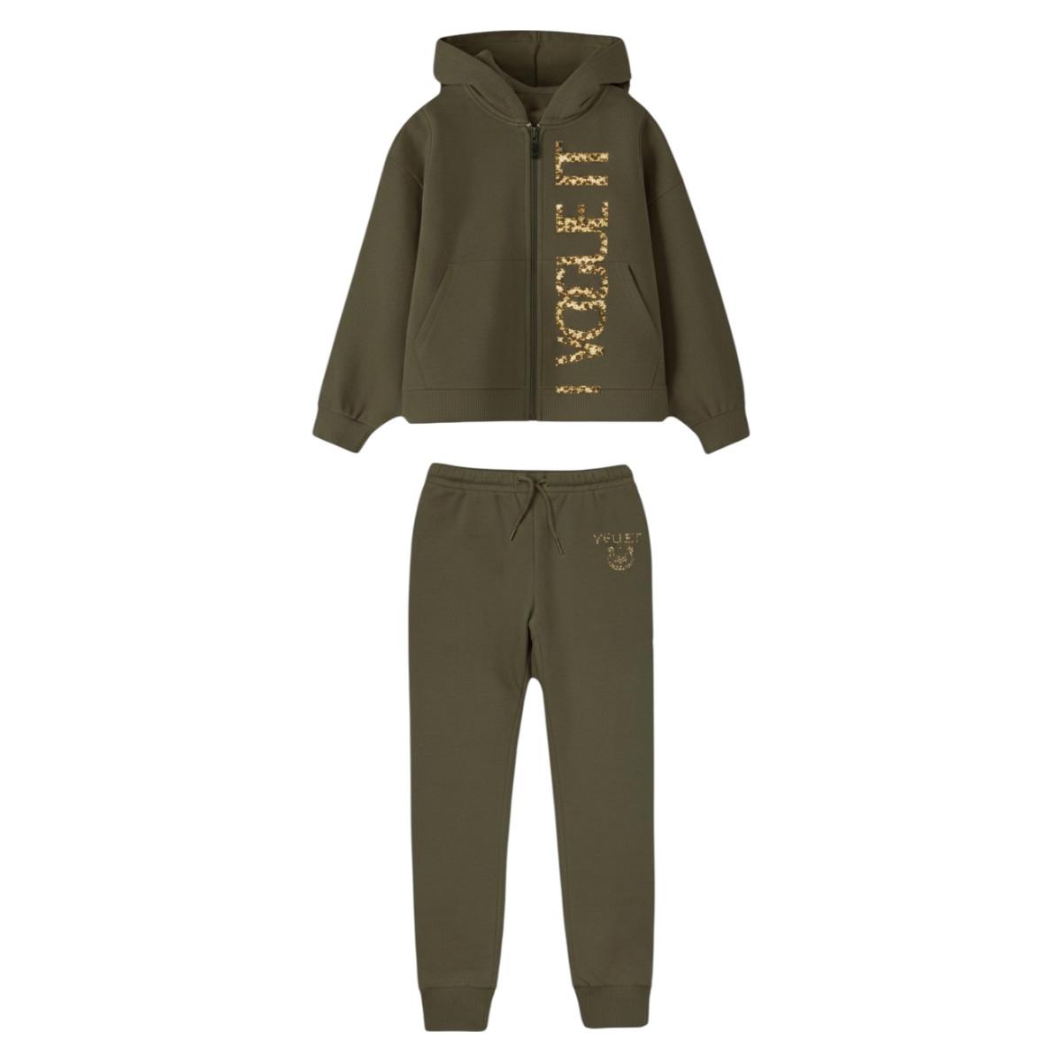 Tuta bimba felpa con cappuccio e zip e pantalone I Vogue It