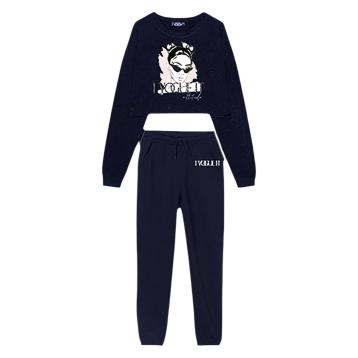 Tuta donna felpa corta e pantalone i vogue it