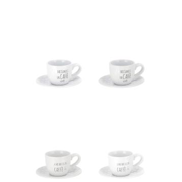 Servizio da caffè in ceramica per 2 persone